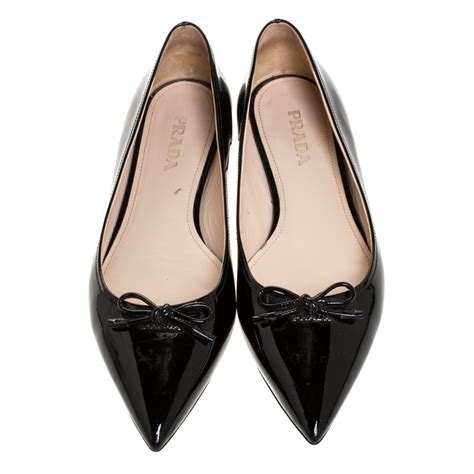 women prada black shoes|prada flats.